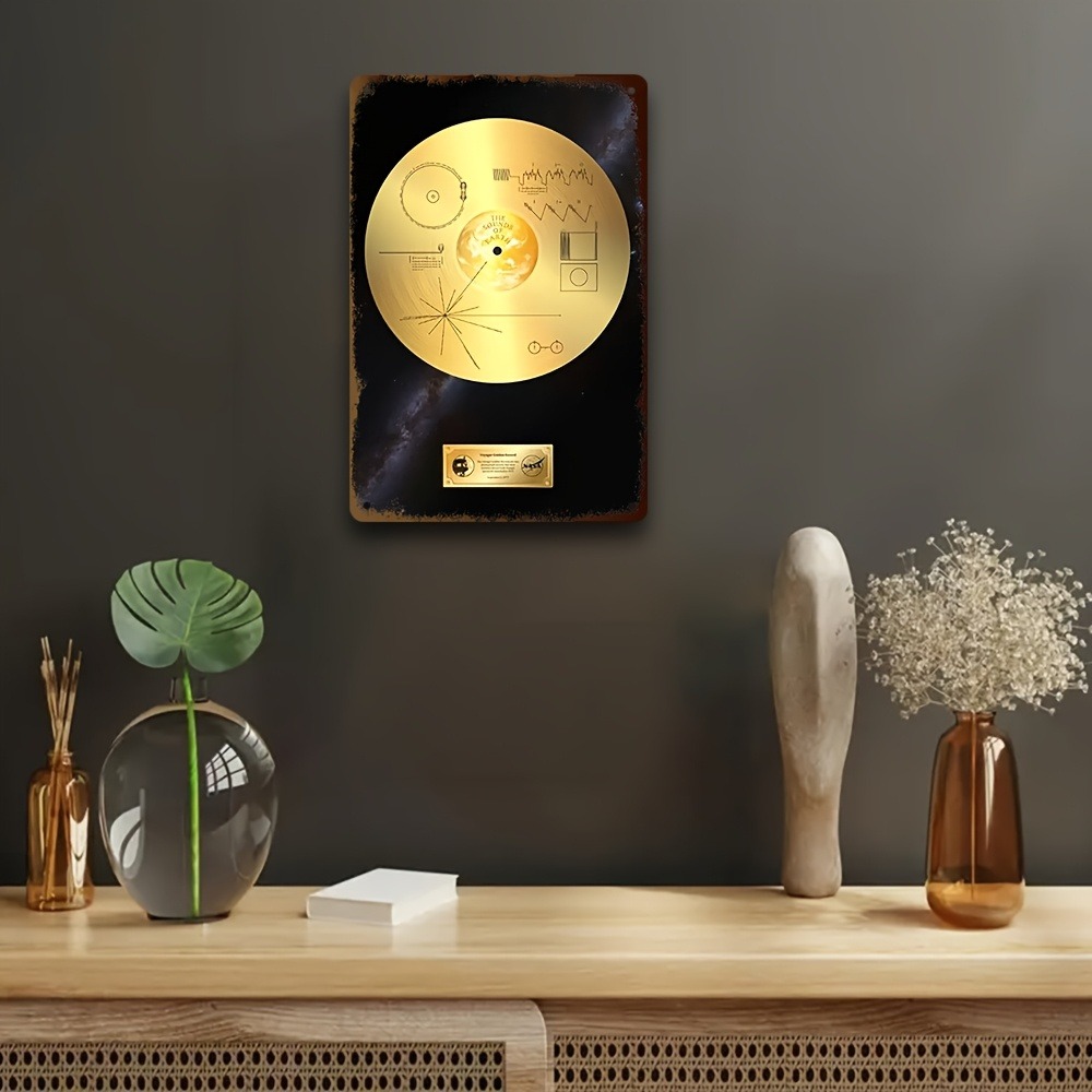 Retro Space Voyager Golden Rec - Star Map Poster recension och pris