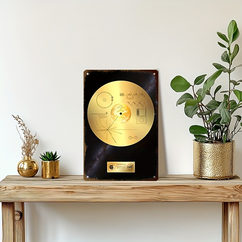 Retro Space Voyager Golden Rec - Star Map Poster recension och pris